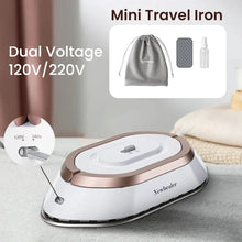 Lade das Bild in den Galerie-Viewer, Handheld Mini Electric Dry Iron 120V/220V Dual-voltage 30S Heat Non-steam Garment Irons for Clothes Portable Lightweight Travel
